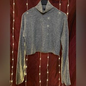 Crop turtle neck sweater